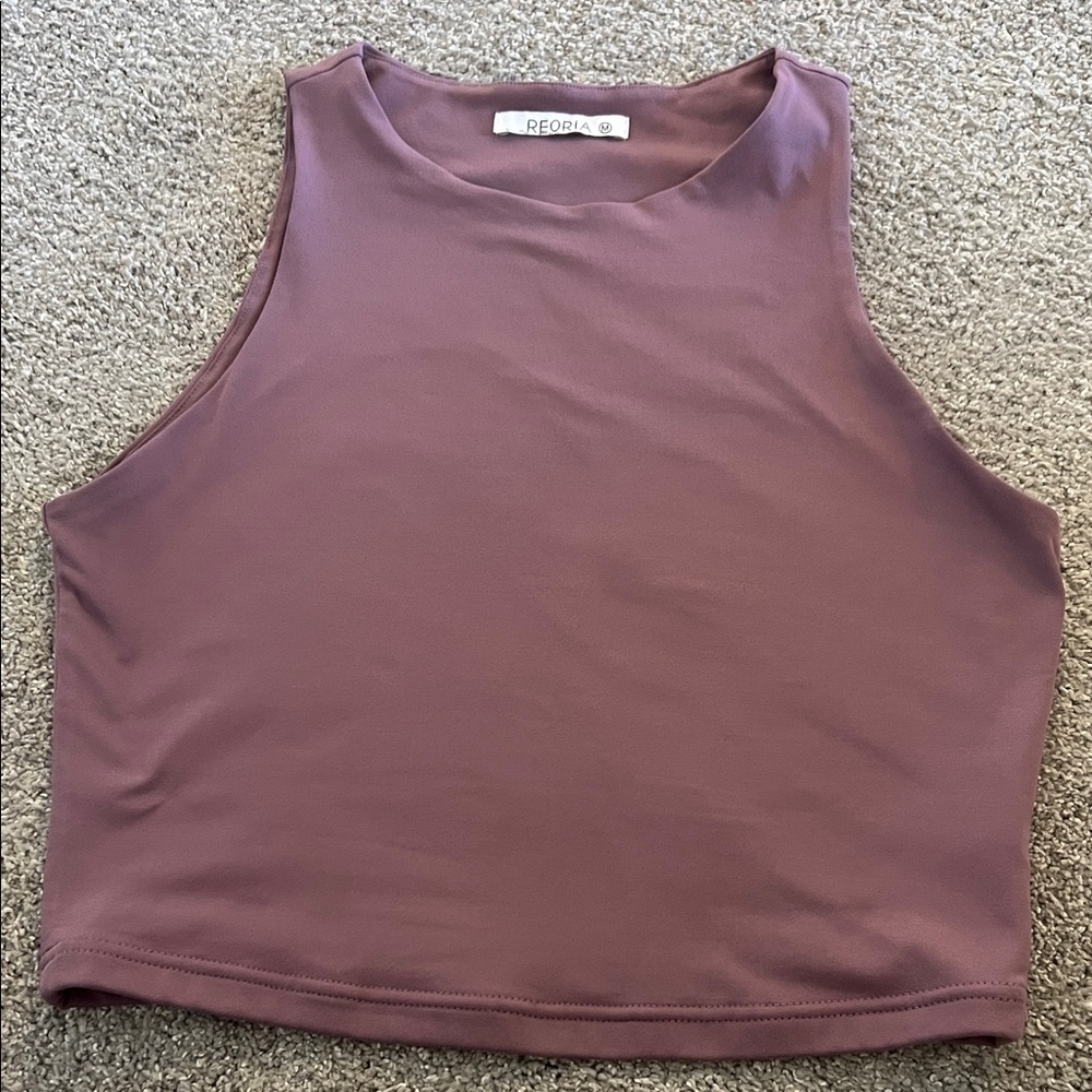 ReoRia Women's Dusty Purple Crop Top